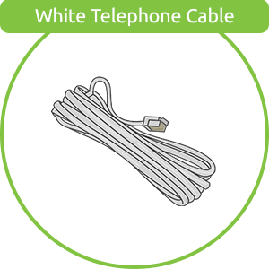 White Telephone Cable