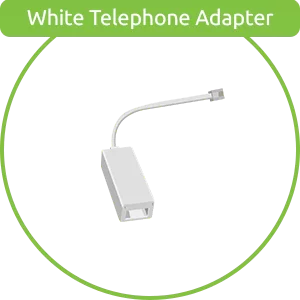 White Telephone Adapter